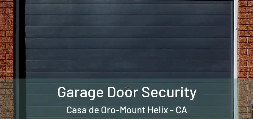  Garage Door Security Casa de Oro-Mount Helix - CA