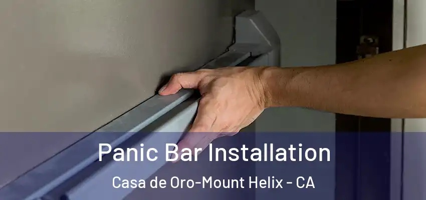  Panic Bar Installation Casa de Oro-Mount Helix - CA